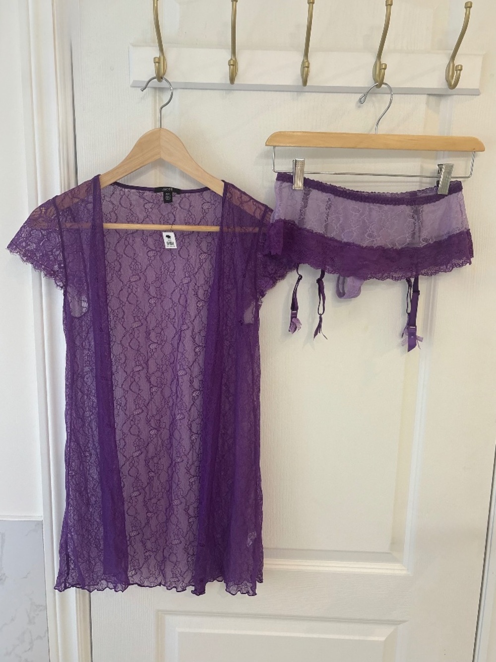 NEW - Jacob 2 piece set - Lace Robe & Garter